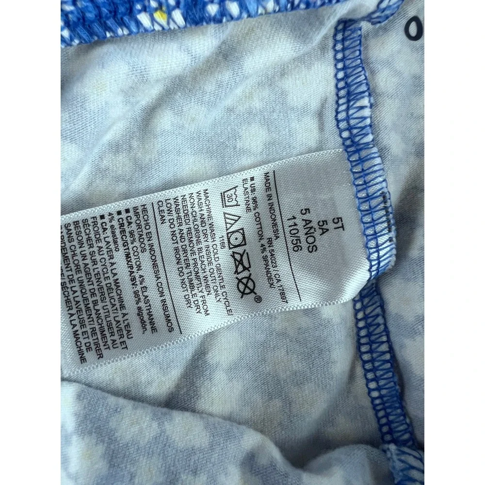 Old Navy Kids Girls Blue Floral Daisy Print Leggings‎ Pants Size 5T